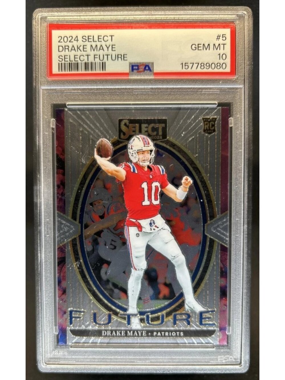 2024 Panini Select Future #5 Drake Maye RC Rookie Card Patriots PSA 10 GEM MINT